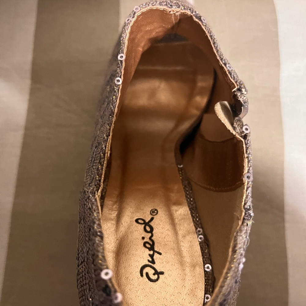 Pre-owned Qupid Glittery Brown High Heels - Picture 4 of 7